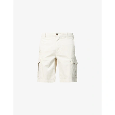 Shop Eleventy Mens Sand Regular-fit Stretch-cotton Shorts 30