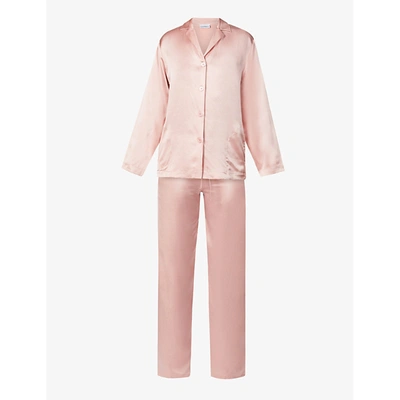 Shop La Perla Women's G195 Pink Powder Silk Essence Silk-satin Pyjama Set