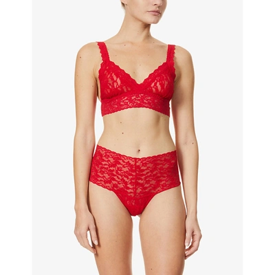 Shop Hanky Panky Womens Red Signature Stretch-lace Bra Xs