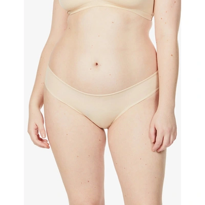 Shop Skims Fits Everybody Cheeky Stretch-jersey Briefs In Sand