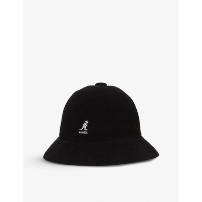 Shop Kangol Womens Black Bermuda Casual Logo-embroidered Felt Bucket Hat