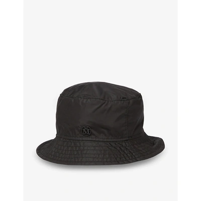 Shop Maison Michel Womens Black Jason Branded Shell Bucket Hat S