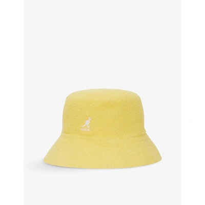 Shop Kangol Womens Lemon Sorbet Bermuda Logo-embroidered Felt Bucket Hat S