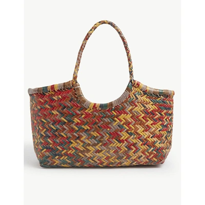 Shop Dragon Diffusion Womens Multi Nantucket Large Leather Basket Bag