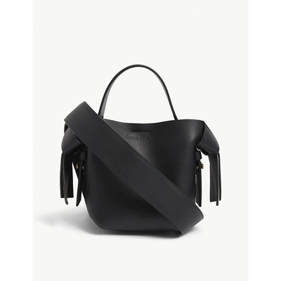 Shop Acne Studios Black Musubi Micro Leather Cross-body Bag