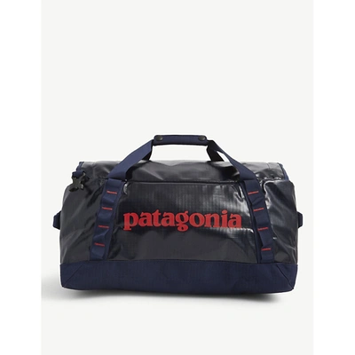 Shop Patagonia Navy Blue And Black Classic Navy Black Hole Logo-print Recycled-woven Duffel Bag