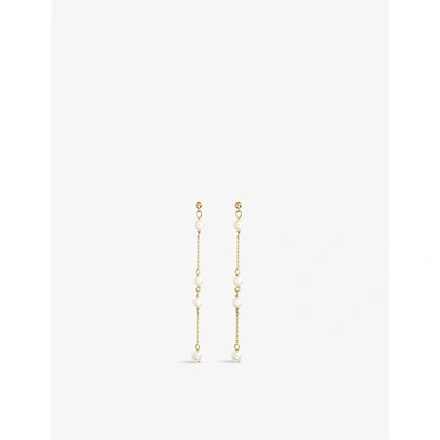 Shop The Alkemistry Women's 14ct Yellow Gold Poppy Finch 14ct Yellow-gold And Freshwater Pearl Drop Earri