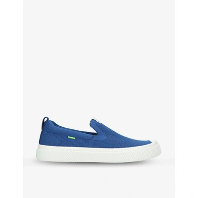 Shop Cariuma Ibi Slip-on Bamboo And Recycled Pet Trainers In Blue
