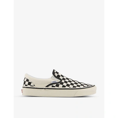 Shop Vans Classic Slip-on 98 Dx Canvas Low-top Trainers In White Black Checkboard