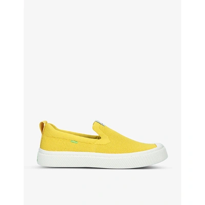 Shop Cariuma Ibi Slip-on Bamboo And Recycled Pet Trainers In Yellow