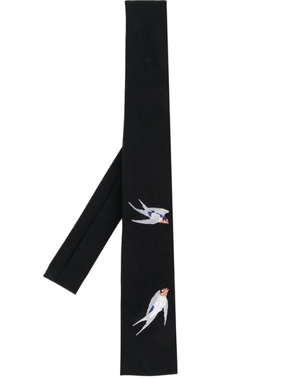 飞鸟刺绣领带