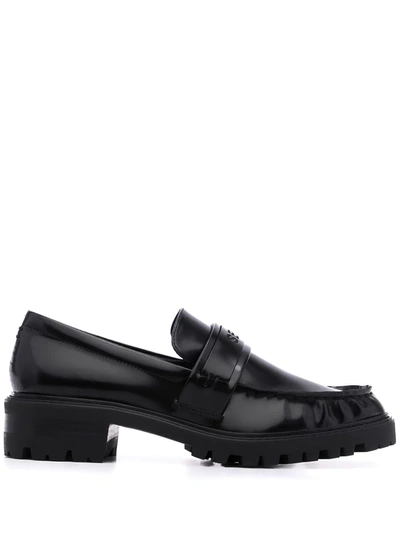 Shop Senso Met I Calf Leather Loafers In Black