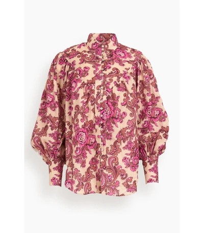 Shop Alemais Isla Shirt In Magenta In Multi