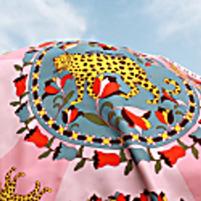 Jessie Zhao New York Double Sided Silk Scarf Of Tropical Love In Silk