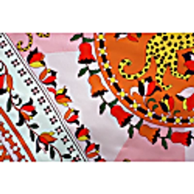 Jessie Zhao New York Double Sided Silk Scarf Of Tropical Love In Silk
