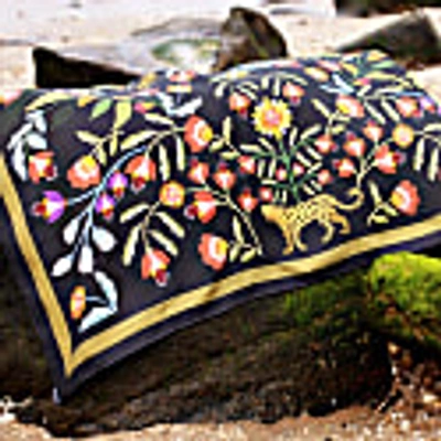 Jessie Zhao New York Double Sided Silk Scarf Of Night Imagination In Silk