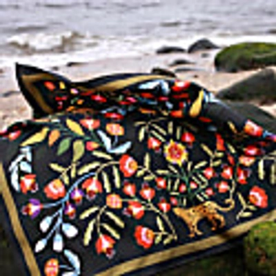Jessie Zhao New York Double Sided Silk Scarf Of Night Imagination In Silk