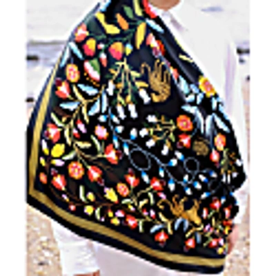Jessie Zhao New York Double Sided Silk Scarf Of Night Imagination In Silk