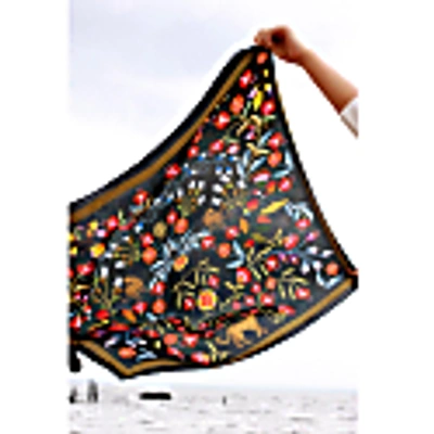 Jessie Zhao New York Double Sided Silk Scarf Of Night Imagination In Silk