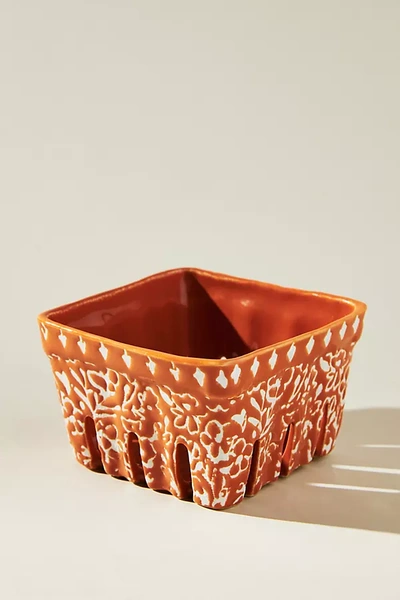 Shop Anthropologie Countryside Berry Basket In Orange