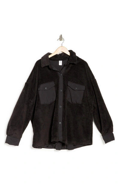 Shop Abound Faux Shearling Jacket In Black