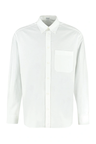 Shop Loewe Cotton-oxford Shirt In White