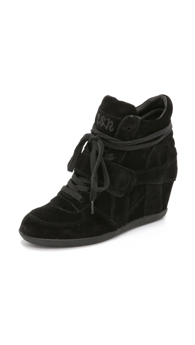 Shop Ash Bowie Wedge Sneakers In Black