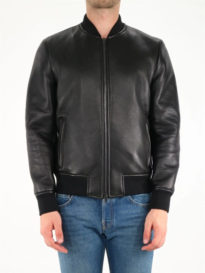 Shop Salvatore Santoro Black Leather Jacket