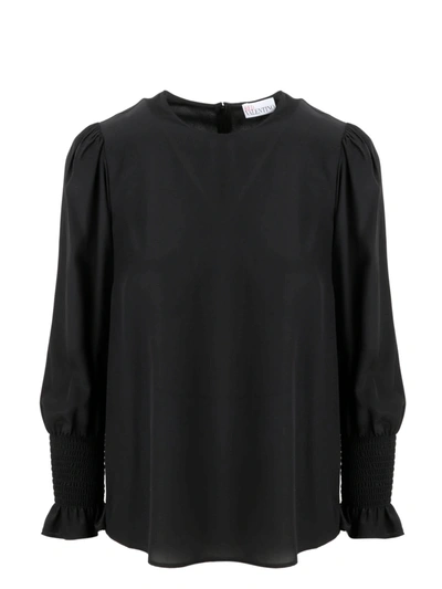 Shop Red Valentino Silk Blouse In Black