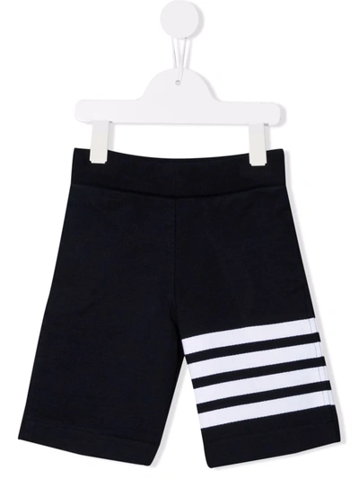 Shop Thom Browne 4-bar Stripe Shorts In Blue