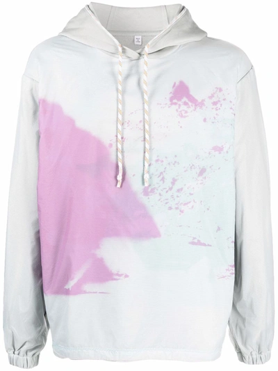 Shop Mcq By Alexander Mcqueen Abstract-print Cotton Hoodie In Green