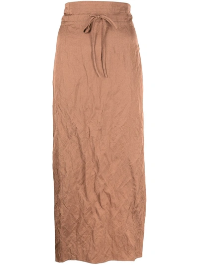 Shop Jacquemus La Jupe Chouchou Skirt In Brown