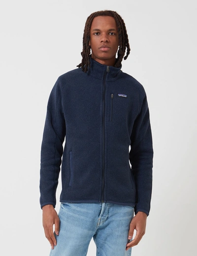 Shop Patagonia Better Sweater Jacket In Navy Blue