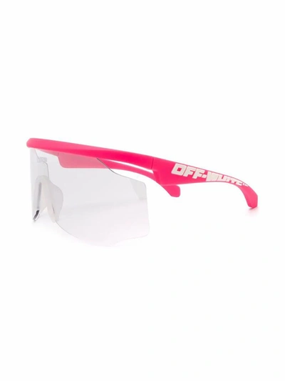 Shop Off-white Women's Fuchsia Acetate Sunglasses