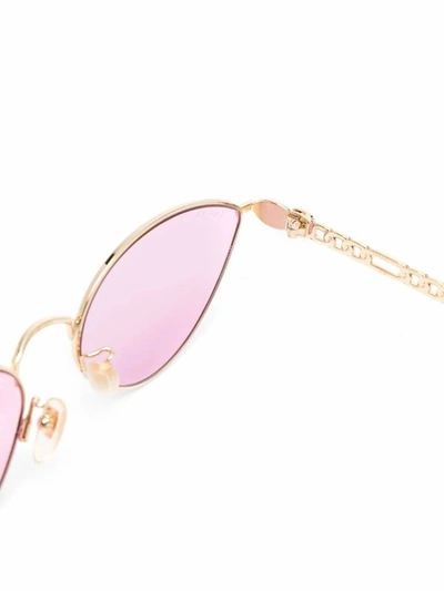 Shop Gucci Women's Pink Metal Sunglasses