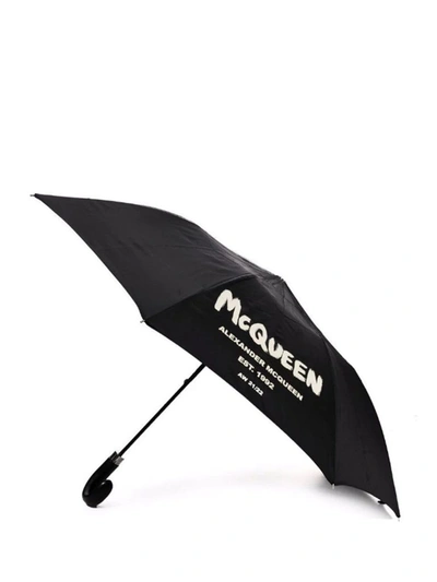Shop Alexander Mcqueen Men's Black Other Materials Umbrella