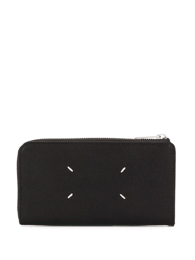 Shop Maison Margiela Men's Black Leather Wallet