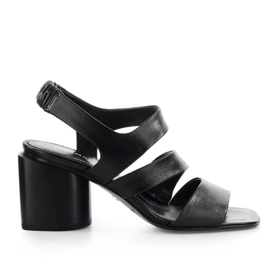 Shop Halmanera Women's Black Leather Sandals
