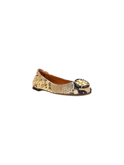 Shop Tory Burch Women's Beige Leather Flats