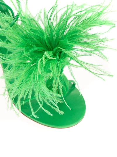 Shop Bottega Veneta Women's Green Leather Sandals