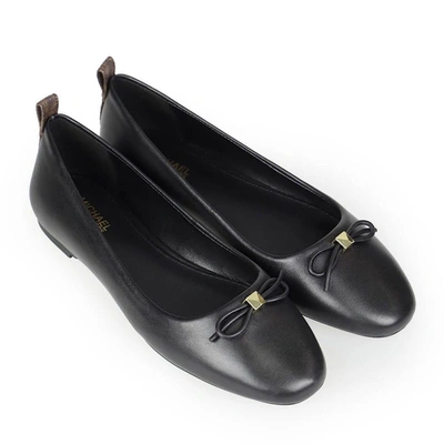 Shop Michael Kors Women's Black Faux Leather Flats