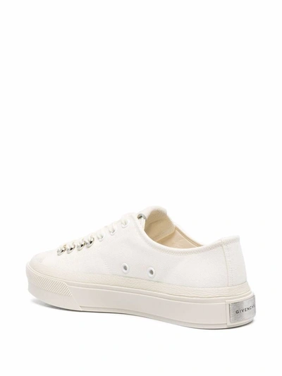 Shop Givenchy Women's White Cotton Sneakers