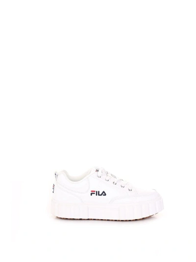 Shop Fila Women's White Leather Sneakers