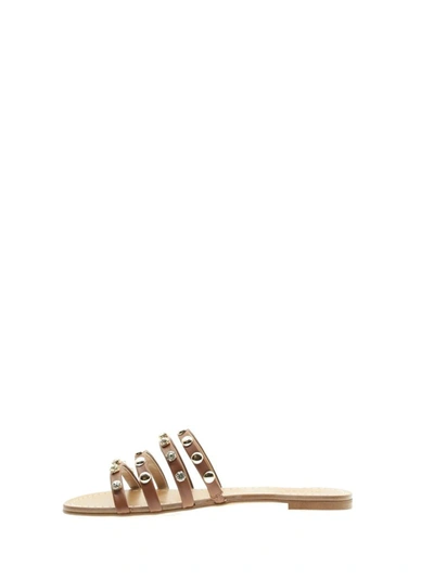 Shop Guess Women's Brown Leather Sandals