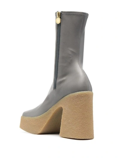 Shop Stella Mccartney Women's Grey Polyester Ankle Boots