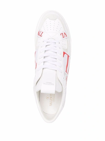 Shop Valentino Garavani Men's White Leather Sneakers