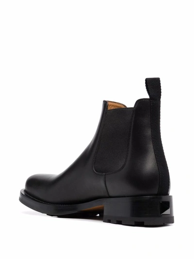 Shop Valentino Garavani Men's Black Leather Ankle Boots