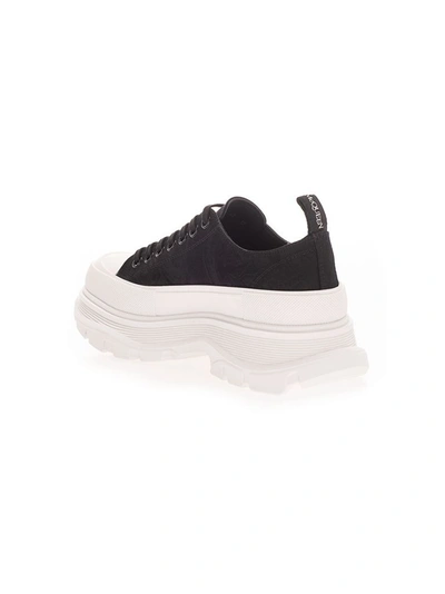 Shop Alexander Mcqueen Men's Black Cotton Sneakers