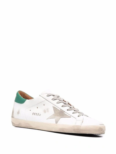 Shop Golden Goose Men's White Leather Sneakers