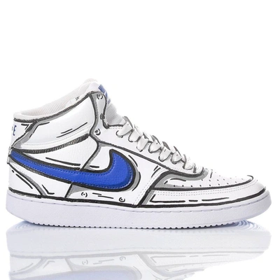 Shop Nike Men's White Leather Hi Top Sneakers
